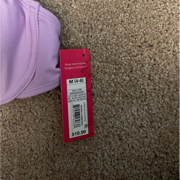 lavender shirred underwire bikini top - Picture 4 of 8